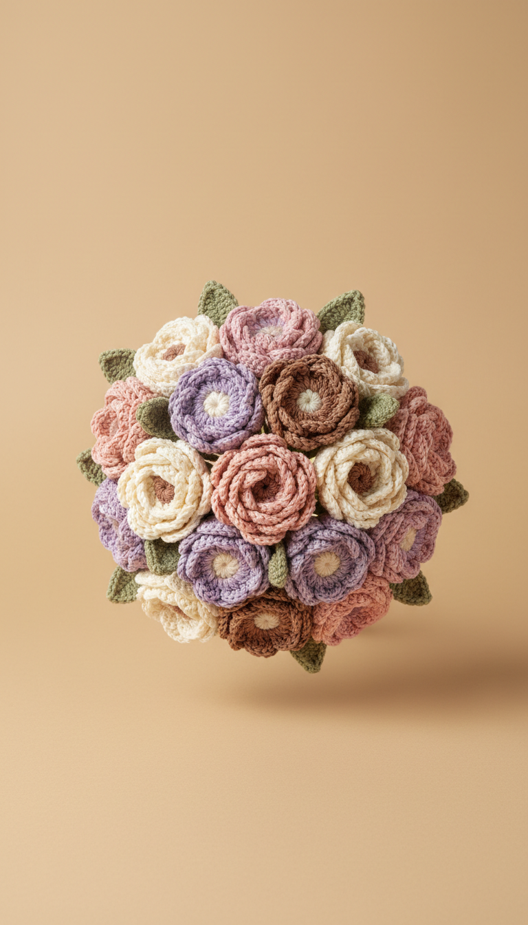 Custom mixed crochet flower bouquet
