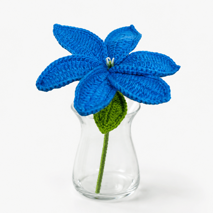 Crochet Lily Flower Blue