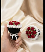 Mini Rose Crochet Bouquet Keychain