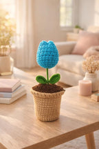 Tulip Pop Crochet Flower Pot