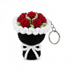 Mini Rose Crochet Bouquet Keychain