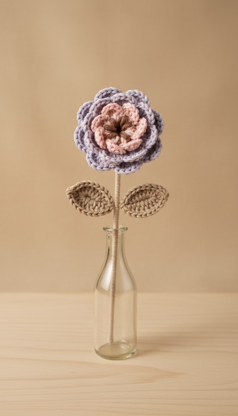 Lavender mist single crochet stem