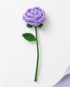 Handmade Crochet Rose Flower Stem