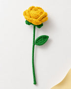 Handmade Crochet Rose Flower Stem