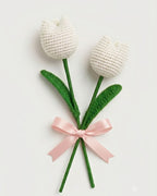 Tulip Pop Crochet Flower Stems — Set of 2