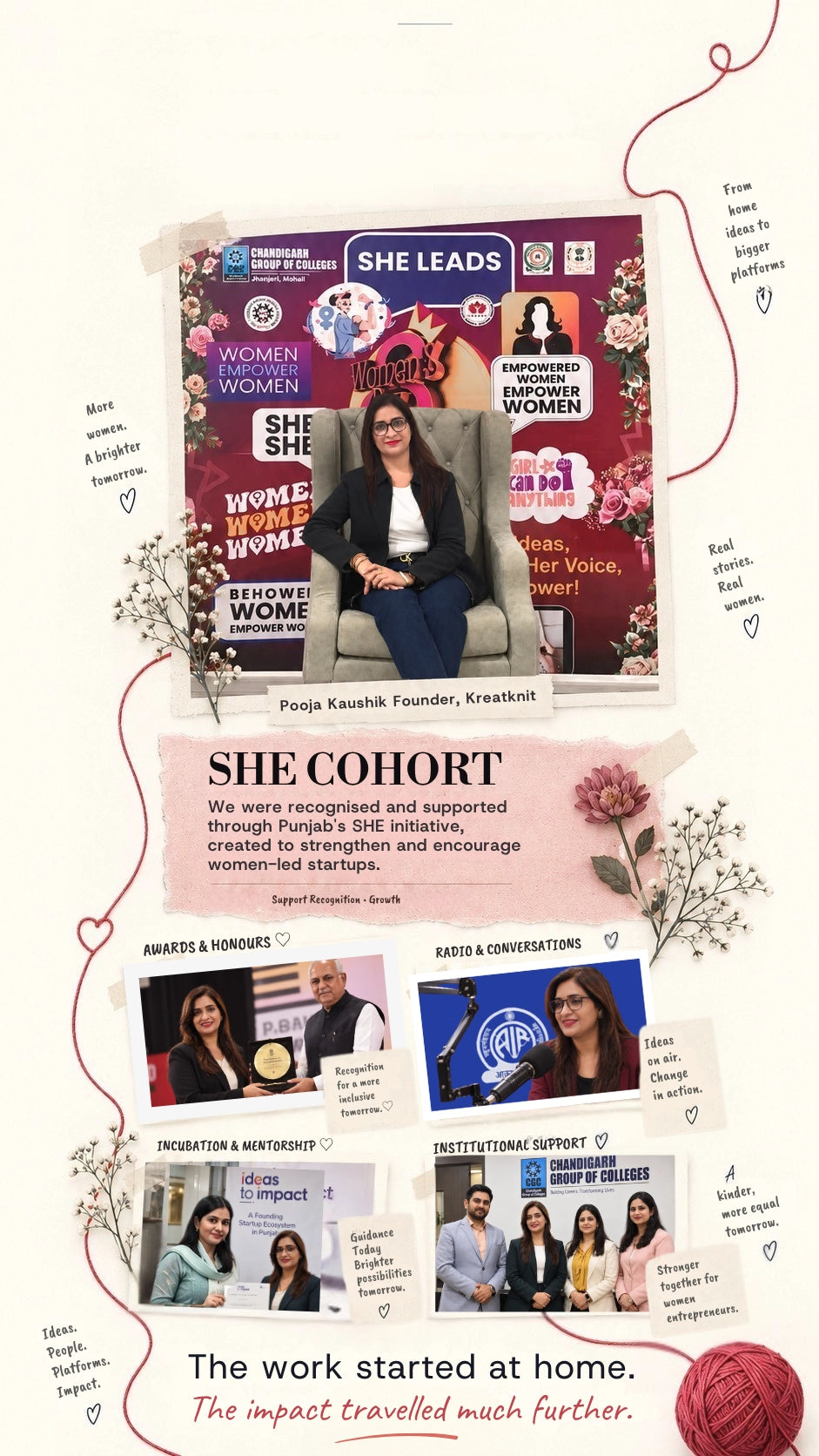 Kreatknit's recognition and growth journey featuring founder Pooja Kaushik